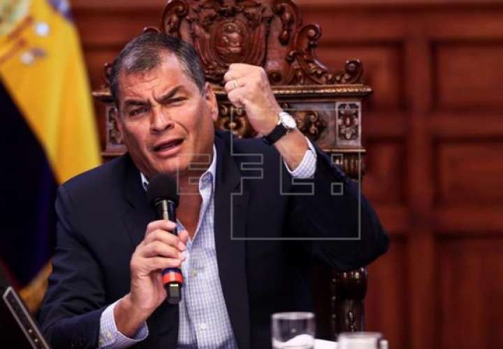 Fotografía del expresidente Correa. Foto/EFE