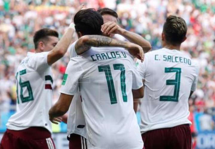 La selección de México lleva dos partidos ganados en el Mundial de Rusia. Foto: EFE