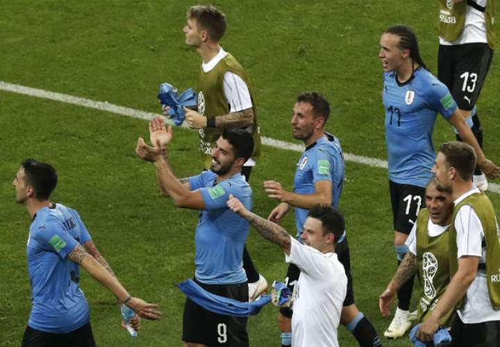 La selección de Uruguay le ganó 2-1 a Portugal. Foto: AP