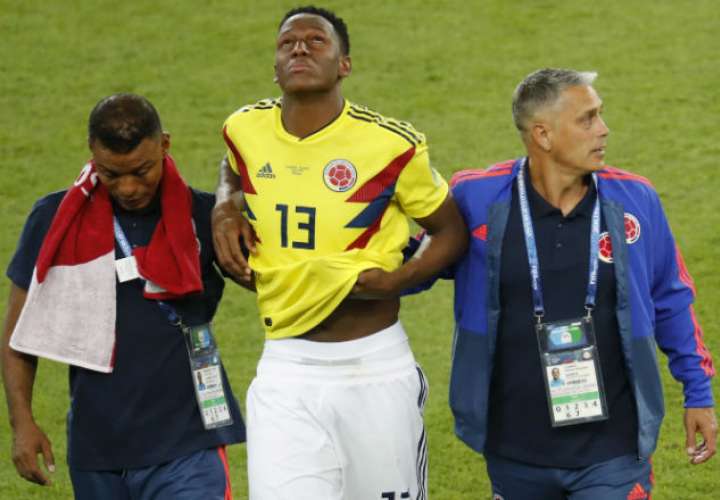 Yerry Mina fue la figura en la selección de Colombia. Foto:EFE