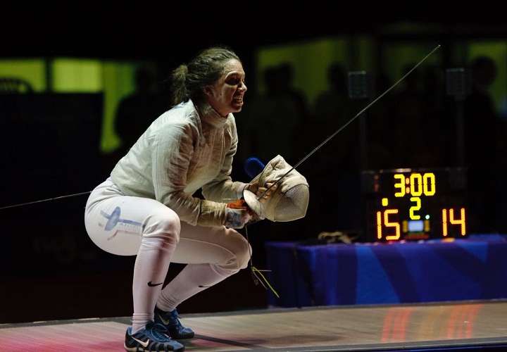 La esgrimista Eileen Grench no pudo revalidar el oro de Veracruz 2014. Foto: COP