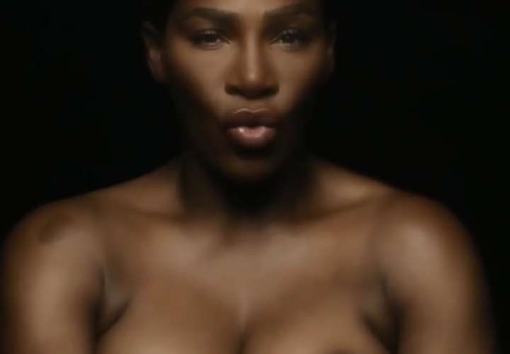 Serena Williams posa en 'topless' para video de concientización