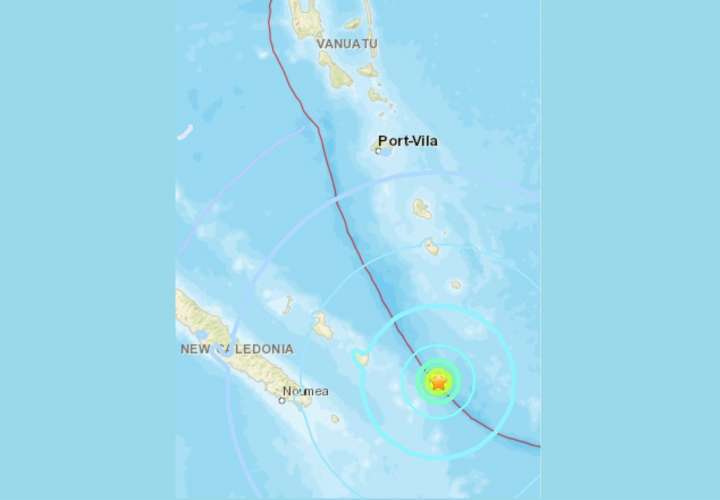  La sacudida se ubicó a 170 kilómetros al este de Tadine, en la isla de Maré, en Lealtad, y a 314 al este de Numea, la capital de Nueva Caledonia. Imagen: @EarthQuakesTime