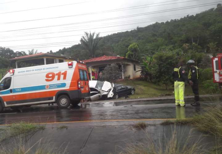 Los vehículos accidentados se dirigían desde la provincia de Panamá Oeste hacia la ciudad capital. Foto: TraficoCPanama