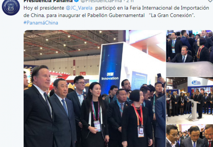 Varela expresa su respaldo a la política comercial de China con visita a Expo