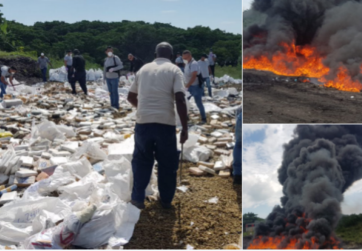  Incineran más de 5.8 toneladas de droga en La Chorrera