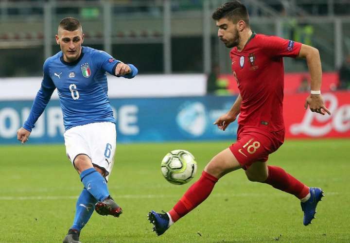 Portugal aguantó la presión de una Italia que dominó el partido en la primera hora . Foto: EFE