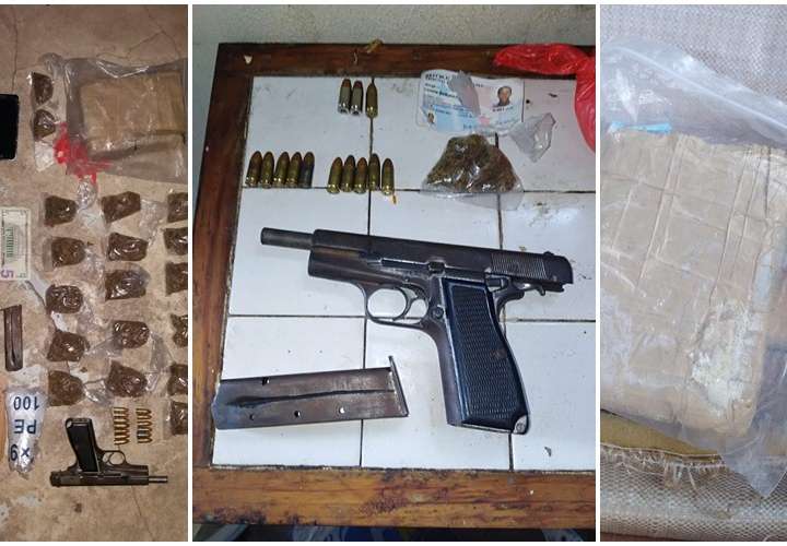 Arma, droga y detenciones durante allanamiento en el Sector 2 de Pacora 