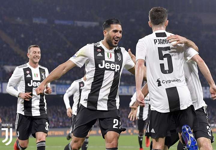 Jugadores de la Juventus celebran la victoria. Foto: Twitter 