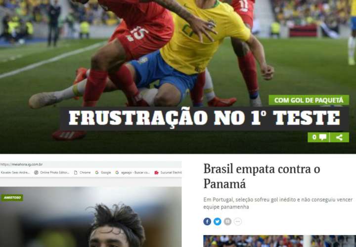 Prensa brasileña califica de decepcionante empate ante Panamá
