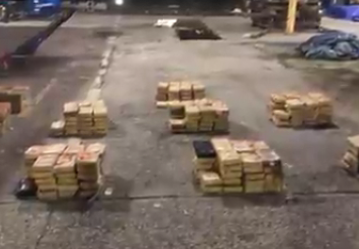 Sacan 362 paquetes de droga de un contenedor en Colón [ Video]