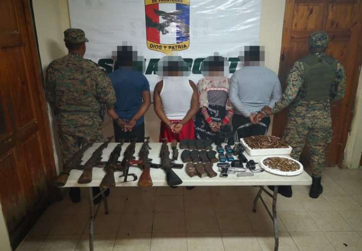  Cuatro detenidos, armas y municiones en la comarca Guna Yala [Video]
