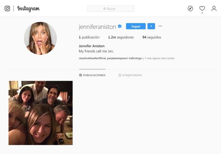 Jennifer Aniston se une a Instagram y supera 100.000 seguidores en media hora