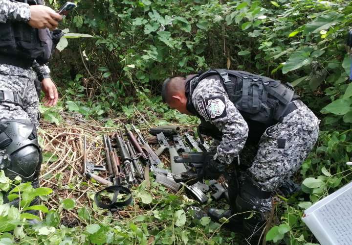 Hallazgo de piezas de arma de guerra en Panamá Oeste 