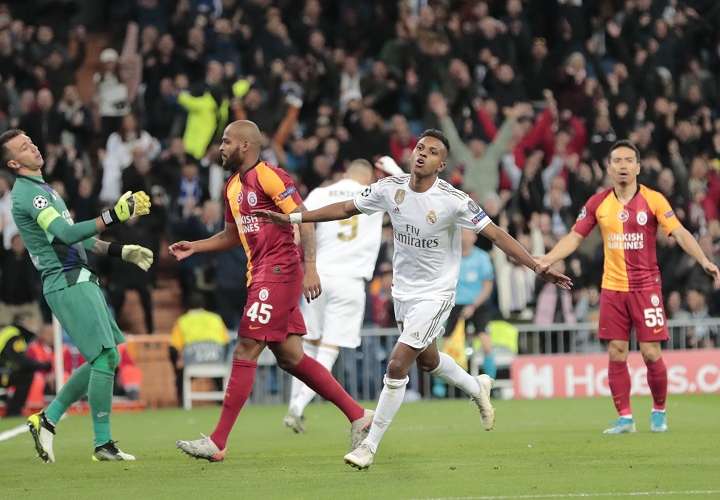 Rodrygo celebra su gol ante el Galatasaray. Foto: AP