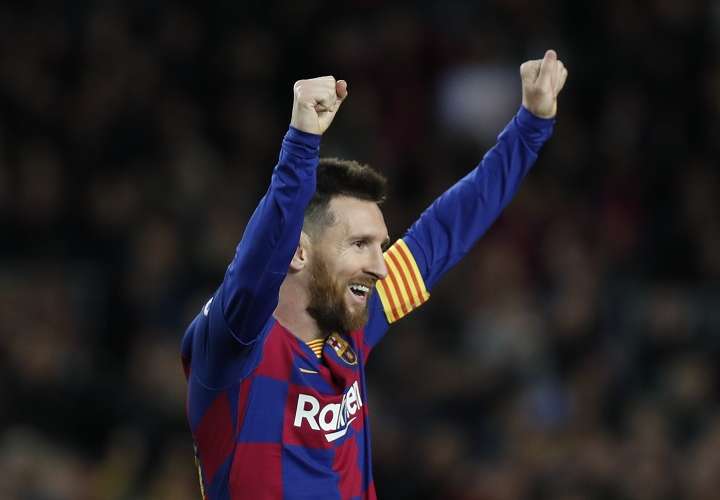  El delantero Lionel Messi  celebra su anotación ante el  Lionel Messi. Foto: AP