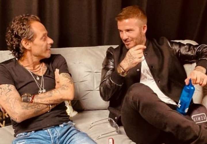 David Beckham alborotó a las mujeres en el concierto de Marc Anthony