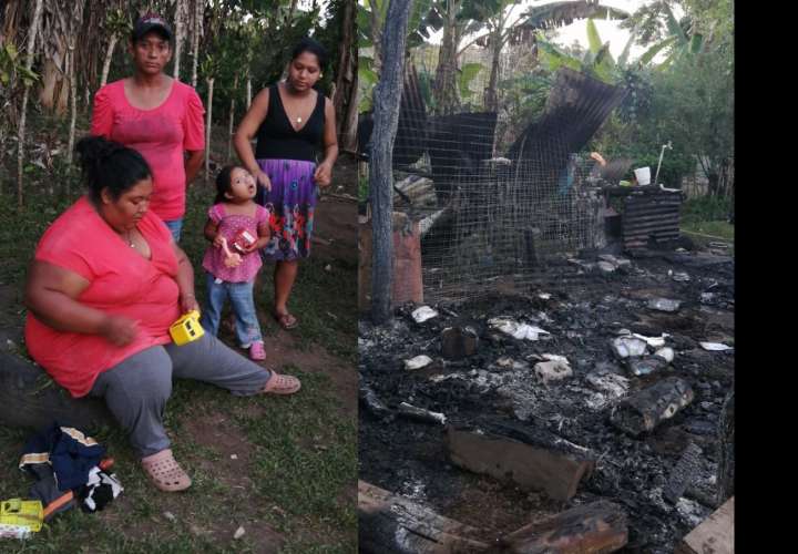 Humilde familia pierde su casa durante incendio