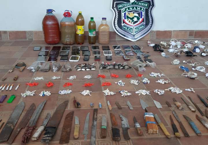 Hallan armas, droga y celulares en la cárcel de Veraguas 