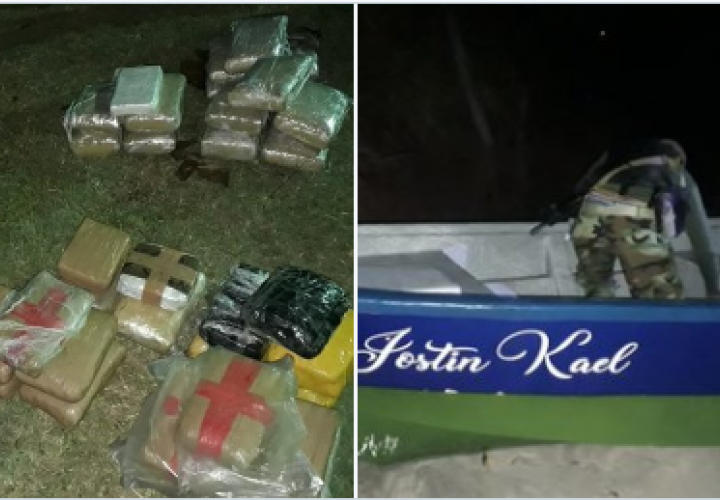 Paran lancha con 69 paquetes de droga en Punta Caracoles, Darién