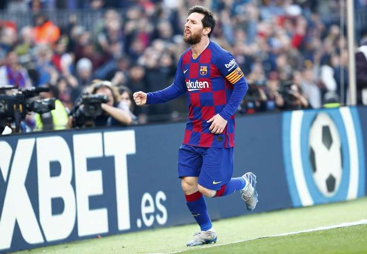 Lionel Messi celebra su anotación. Foto: AP