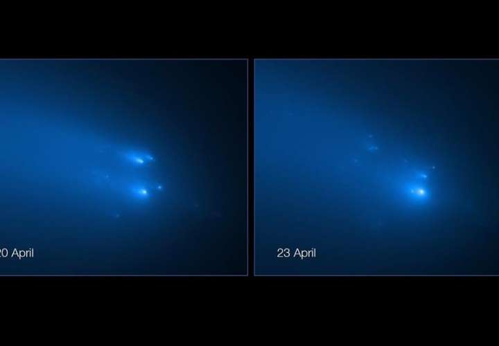 Telescopio Hubble captó imágenes de la rotura del cometa Atlas