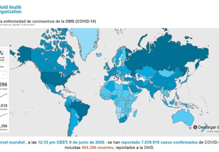 Pandemia por coronavirus registra 404.396 defunciones en el mundo