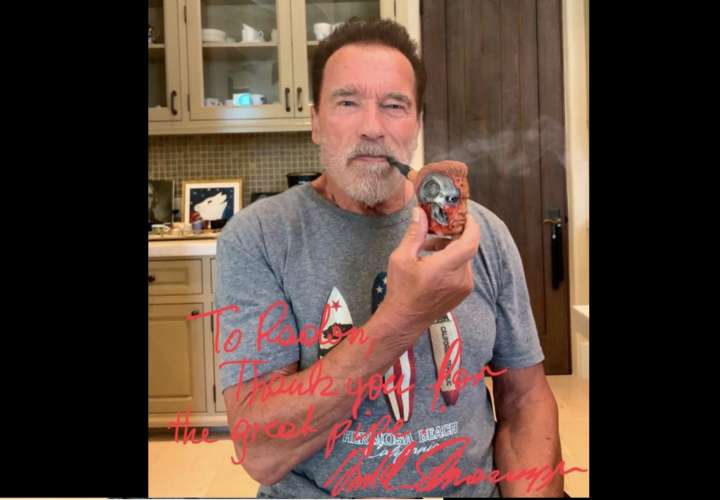 Fanático de Schwarzenegger publica foto de pipa de Terminator que talló y...