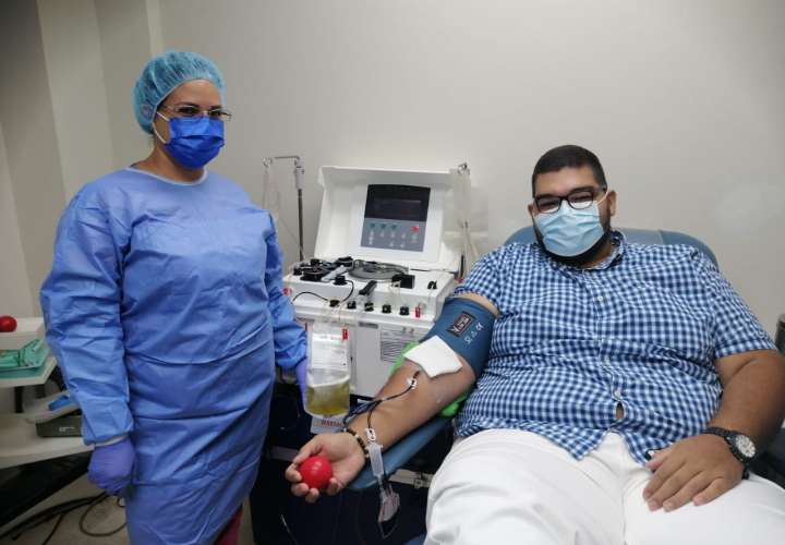Primera donación de plasma convaleciente en Herrera
