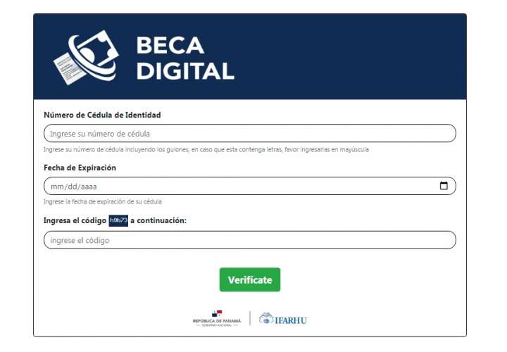 Se ha habilitado la plataforma https://beca.innovacion.gob.pa/beca_digital/.