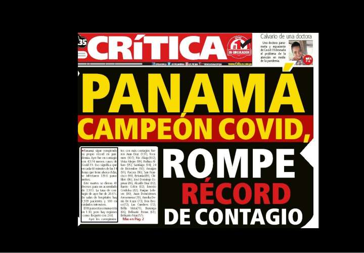 Panamá sigue rompiendo récord en Covid-19 con 4,574 casos