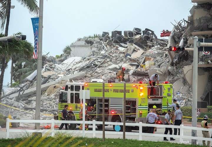 3 muertos, 102 localizados y 99 desaparecidos tras derrumbe de edificio en Miami