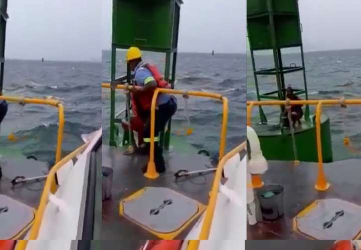 Rescatan a pescador que naufragó durante mal tiempo