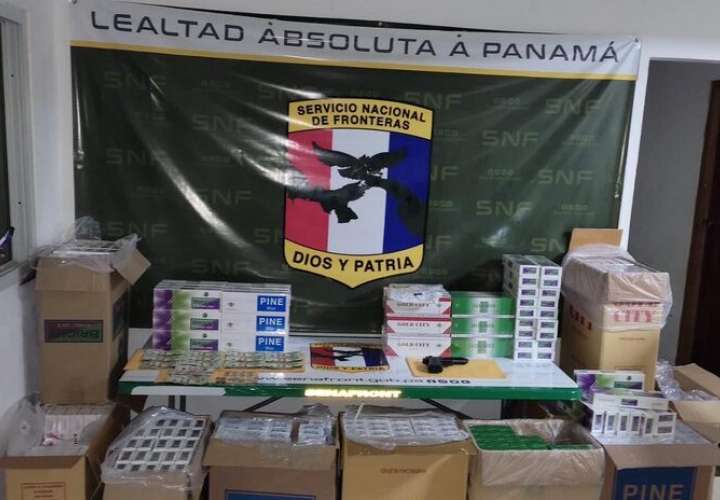 Detectan contrabando de cigarrillos, arma y dinero en Darién