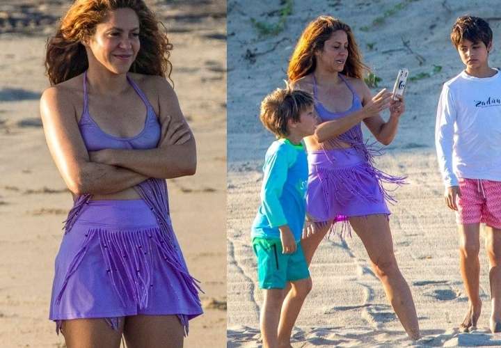 Shakira se relaja con sus hijos y se aleja del quemón de Piqué