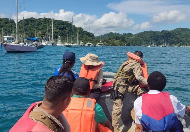 Unas 30 embarcaciones se encuentran en esta área, que está dentro del parque nacional de Portobelo.