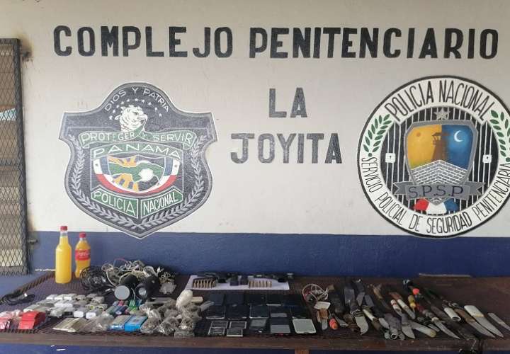  Armas, celulares y drogas decomisadas en requisa en La Joyita