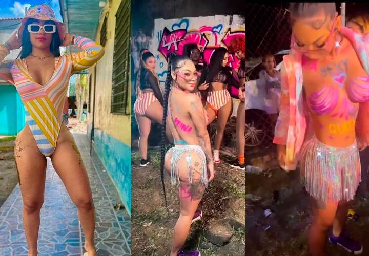 Anyuri se hace "body painting" y graba su tema para Carnaval 