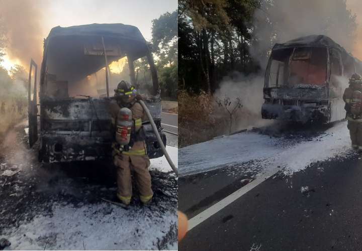 Arde bus con destino a Gualaca. No hubo heridos 