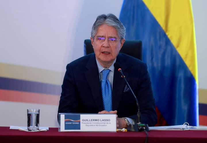 Presidente de Ecuador  Guillermo Lasso hizo el anuncio en cadena nacional