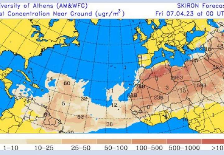  El próximo domingo, 9 de abril, se espera la mayor concentración de polvo del Sahara sobre Panamá.