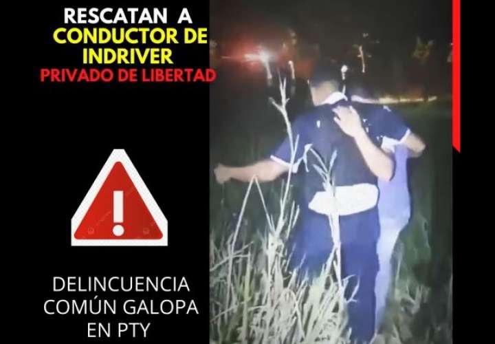 Policía rescata a conductor de Indriver víctima de robo y secuestro