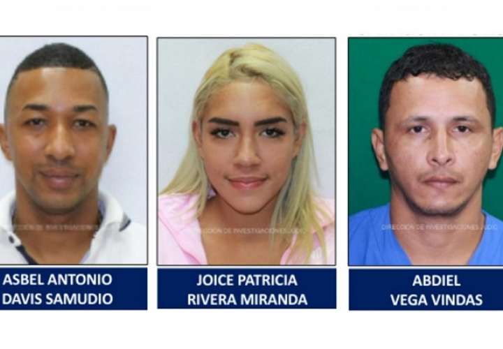 Asbel Antonio Davis Samudio , Joice Patricia Rivera Miranda Y Abdiel Vega Vindas , se entregan ante las autoridades judiciales en la provincia de Chiriquí.
