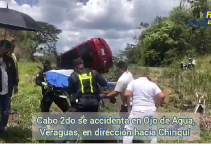 Cabo de la policía resulta herido tras accidentarse en Chiriquí