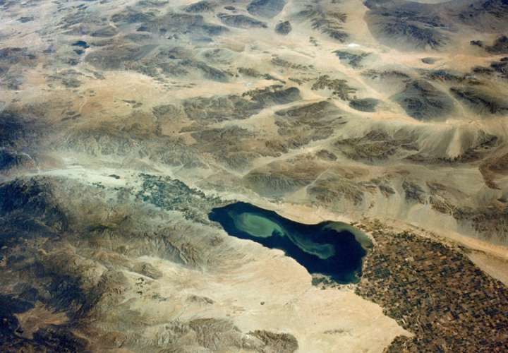 Vista del  Valle Imperial y el Mar Salton, en el sur de California, fotografiados desde la nave espacial Gemini 5 en órbita terrestre. EFE