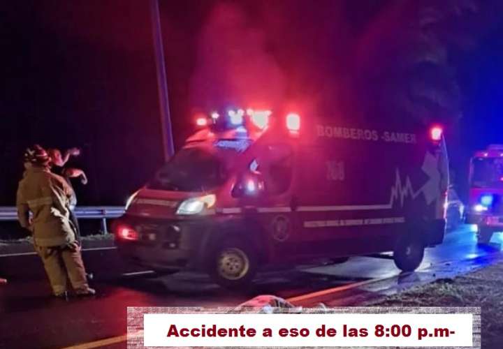 A la escena del hecho de tránsito llegó una ambulancia: Vía Luis Rene Abrego. 