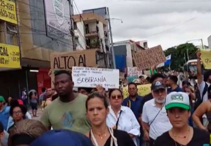 Marcha dominical contra proyecto minero