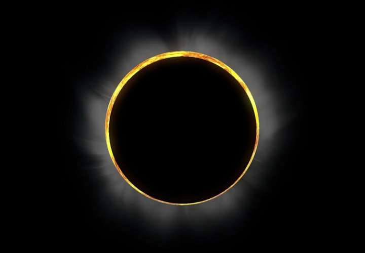 Simulación del eclipse desde Penonomé.