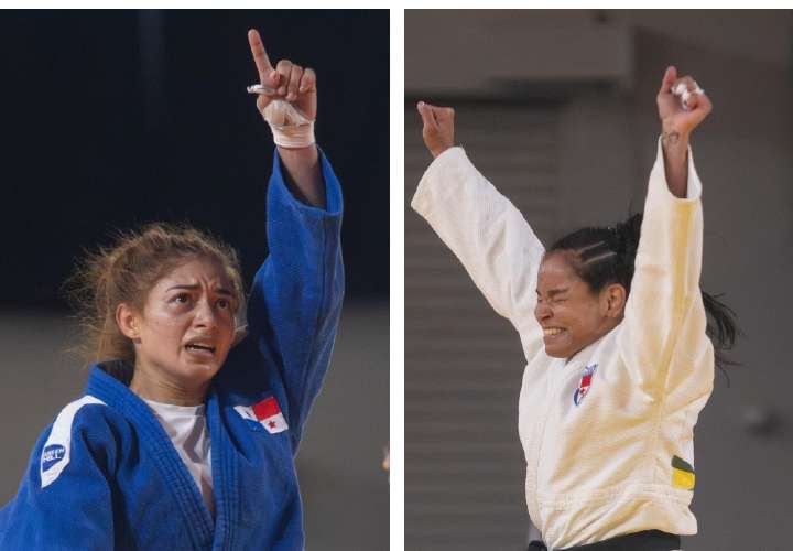 Las judocas Lilian Cordones (i) y Kristine Jiménez ganaron medallas de bronce en sus categorías de los Juegos Panamericanos. Foto: COP