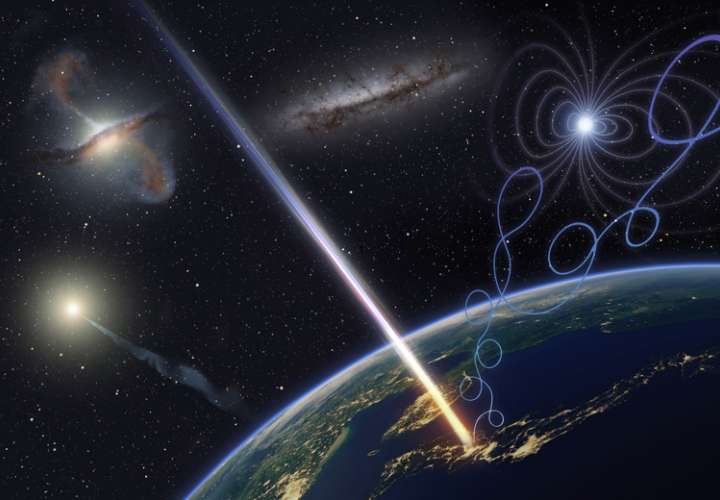Los rayos cósmicos son partículas cargadas de energía que se originan en fuentes galácticas y extragalácticas. EFE